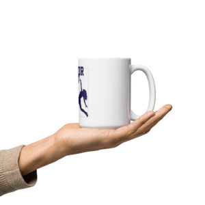 White glossy mug